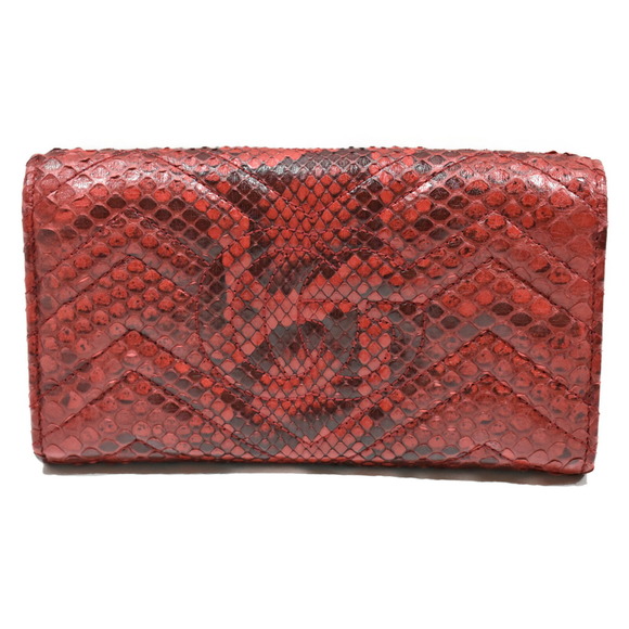 Gucci Continental Wallet Python Leather Red - Picture 2 of 11